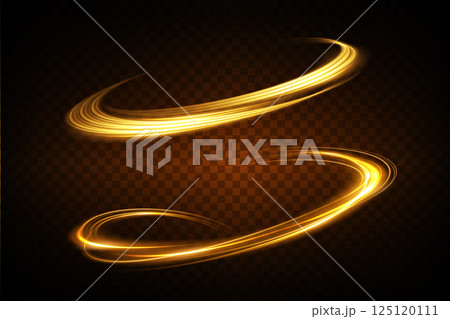 Golden light swirls against a dark background, creating a stunning visual effect Golden light swirls against a dark background, creating a stunning visual effect 125120111