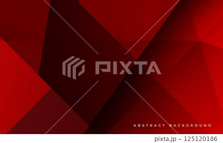 Dark red modern abstract background banner with polygonal geometric shapes. 125120186