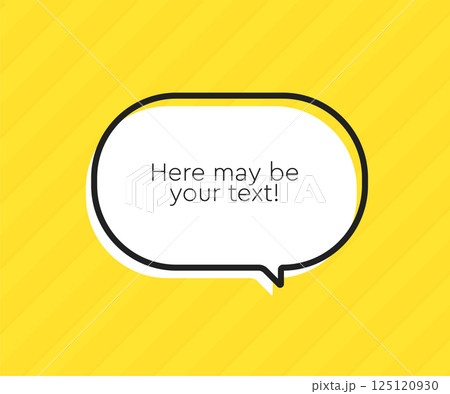 Speech bubble. Space for quote text, frame message 125120930