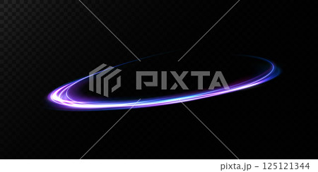 A Beautiful and Vibrant Light Swirl Set Against a Dark Background, Perfect for Artistic Projects 125121344