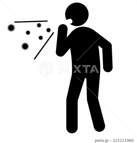 咳をする人のピクトグラム 125121960