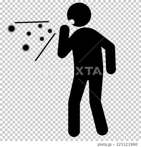 咳をする人のピクトグラム 125121960