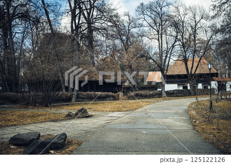 Look Of An Old Romanian Village  125122126