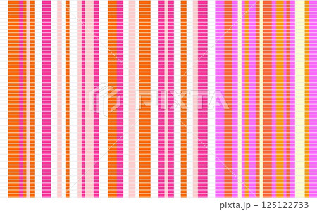 ストライプ模様　ボーダー　ピンク　オレンジ色 125122733