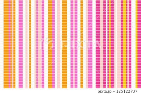 ストライプ模様　ボーダー　ピンク　オレンジ色 125122737
