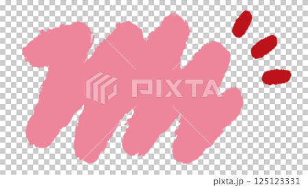 手描きクレヨンタッチの落書きフレーム/ピンク 手描きクレヨンタッチの落書きフレーム/ピンク 125123331