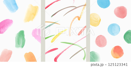 カラフルな水彩ペインティングの背景 カラフルな水彩ペインティングの背景 125123341