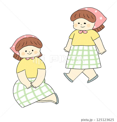 スカーフをつけた女の子 スカーフをつけた女の子 125123625