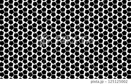 3つの五角形が斜めに合わさって並ぶパターン模様 3つの五角形が斜めに合わさって並ぶパターン模様 125125002