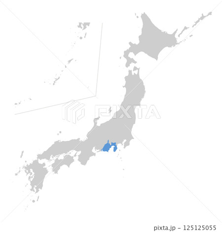 日本地図　静岡県 125125055