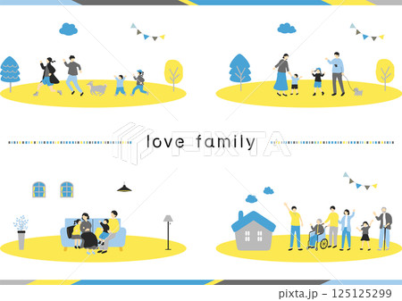 日常を楽しむ家族の生活 日常を楽しむ家族の生活 125125299