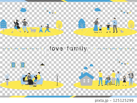 日常を楽しむ家族の生活 日常を楽しむ家族の生活 125125299
