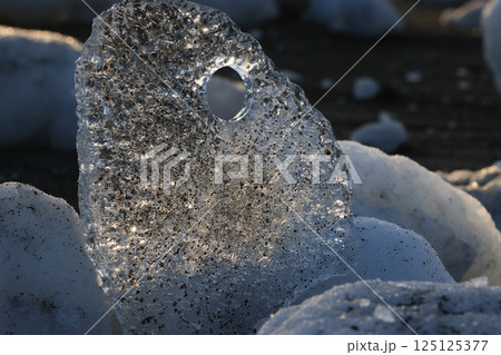 北海道イクシナ海岸流氷形物 125125377