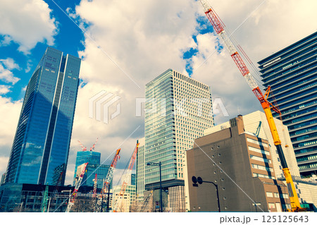 建設工事が続く東京八重洲 鍛冶橋周辺 2025.03 a-3 暖色寒色強調 建設工事が続く東京八重洲 鍛冶橋周辺 2025.03 a-3 暖色寒色強調 125125643