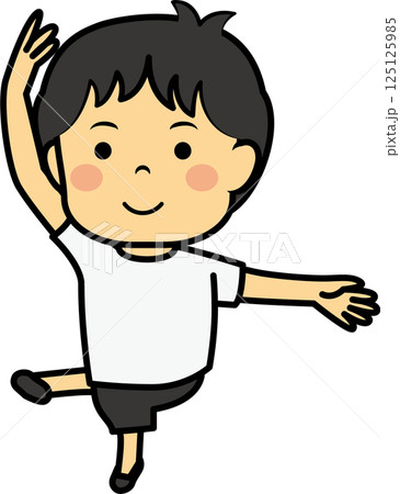 バレエを踊る男児 125125985