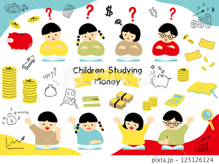 お金について学ぶ子どもたち 125126124