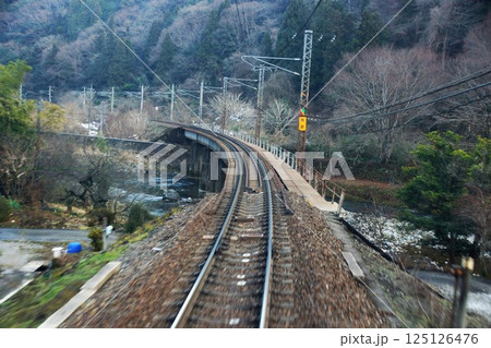 芸備線からの車窓風景(備後落合駅―新見駅) 橋梁 芸備線からの車窓風景(備後落合駅―新見駅) 橋梁 125126476