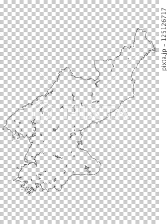 Blank map of North Korea 125126717