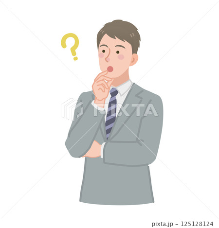 考えるビジネスパーソン 125128124