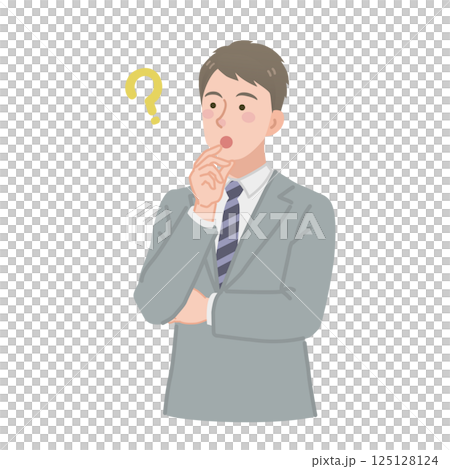 考えるビジネスパーソン 125128124