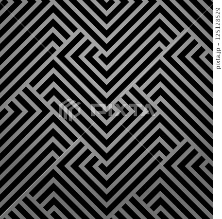 Abstract geometric pattern with stripes, lines. Seamless vector background. Gray and black ornament. Simple lattice graphic design Abstract geometric pattern with stripes, lines. Seamless vector background. Gray and black ornament. Simple lattice graphic design 125128529