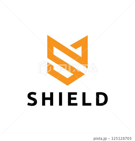 Shield Guard Protection Safety Business Abstract Line Logo Template 125128703