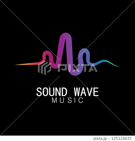Sound waves vector illustration 125128835