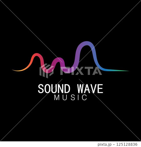 Sound waves vector illustration Sound waves vector illustration 125128836