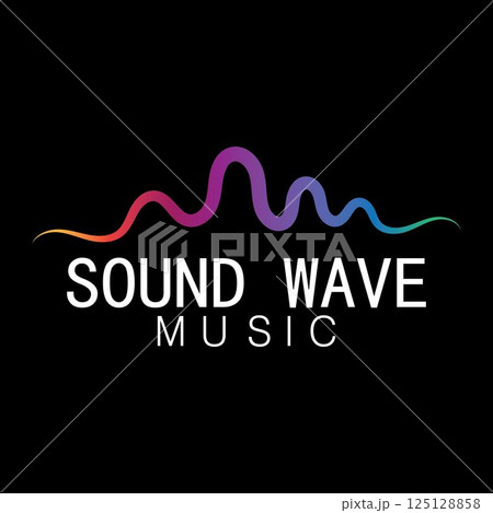 Sound waves vector illustration 125128858