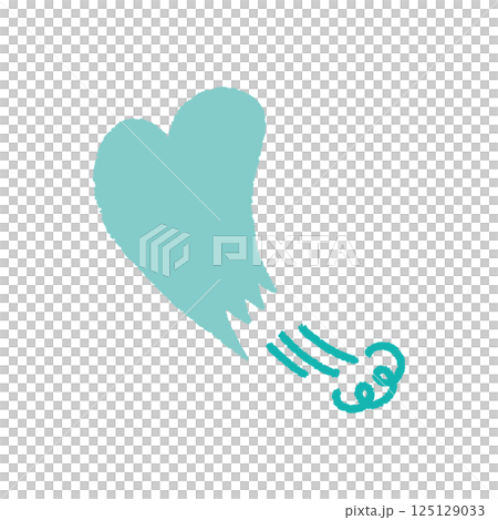 燒毀的心的插圖 - 心 - 手寫 125129033