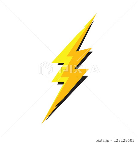 lightning thunderbolt electricity logo design template 125129503