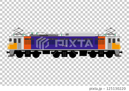 EF81電力機車【EF81-99】仙后座彩色向量圖 125130220