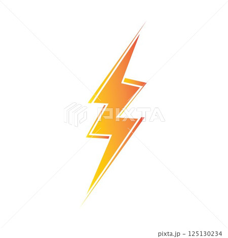 lightning thunderbolt electricity logo design template 125130234