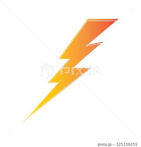 lightning thunderbolt electricity logo design template 125130255