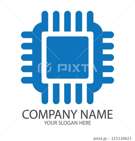 CPU simple vector icon illustration symbol template 125130621