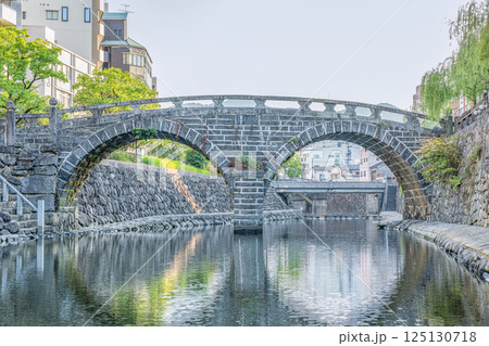 長崎県長崎市　人気の観光名所　国指定重要文化財の眼鏡橋 125130718