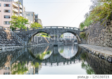 長崎県長崎市　人気の観光名所　国指定重要文化財の眼鏡橋 125130723