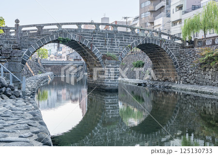 長崎県長崎市 人気の観光名所 国指定重要文化財の眼鏡橋 長崎県長崎市 人気の観光名所 国指定重要文化財の眼鏡橋 125130733