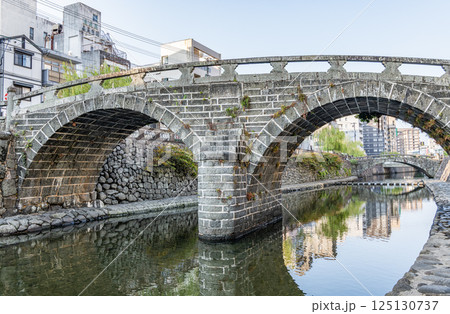 長崎県長崎市 人気の観光名所 国指定重要文化財の眼鏡橋 長崎県長崎市 人気の観光名所 国指定重要文化財の眼鏡橋 125130737