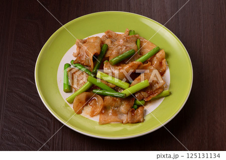 豚肉とニンニクの芽のオイスターソース炒め 豚肉とニンニクの芽のオイスターソース炒め 125131134