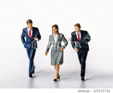 走るビジネスマン（ai生成画像） 125131716