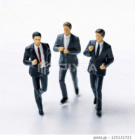 走るビジネスマン（ai生成画像） 125131721