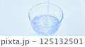 グラスに冷たい炭酸水を注ぐ 125132501