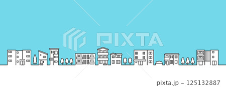 住宅地・街並みのイメージイラスト 住宅地・街並みのイメージイラスト 125132887