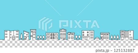 Image illustration of residential area and streetscape 125132887