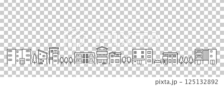 Image illustration of residential area and streetscape Image illustration of residential area and streetscape 125132892