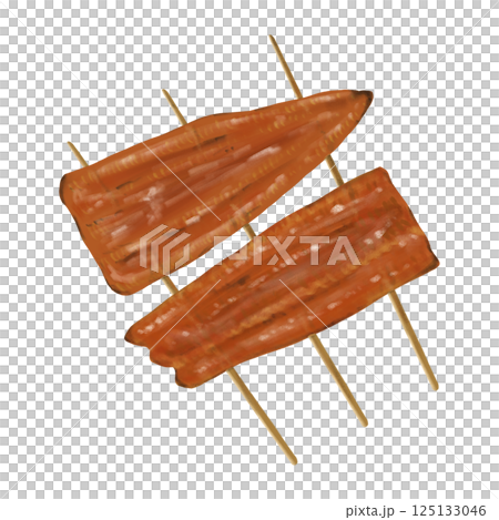烤鰻魚串插圖，在土用牛日吃，祈求健康 125133046