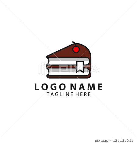 book cake logo design vector 125133513