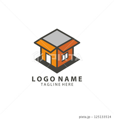 box house logo design vector 125133514