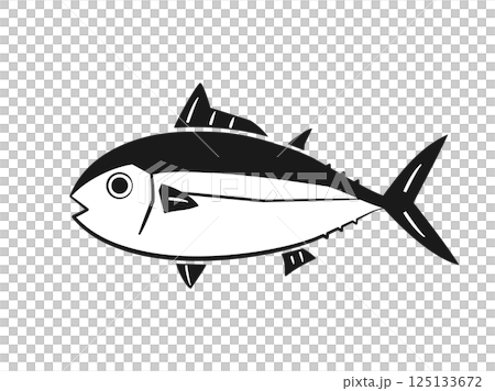 マグロをイメージしたイラスト 125133672